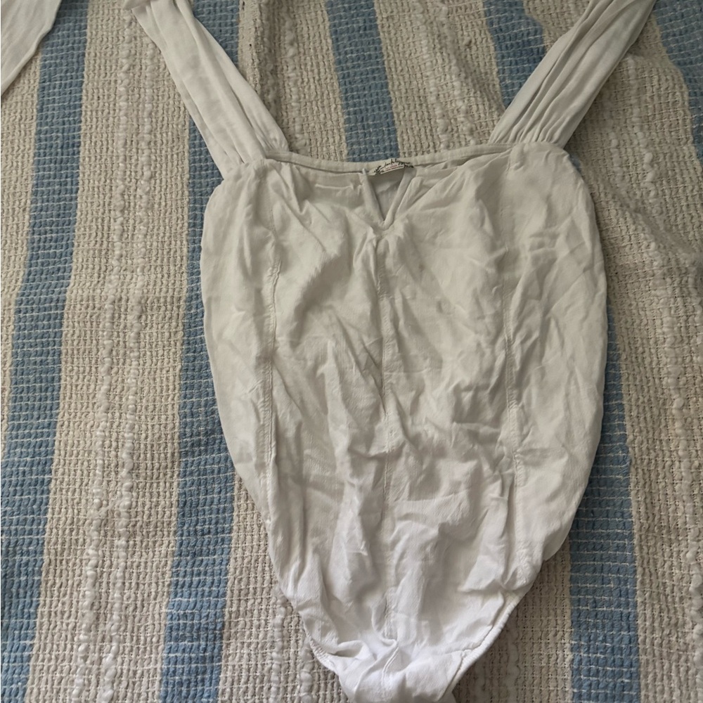 Free people tie shoulder body suit